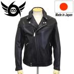 666 LEATHER WEAR LJM-23TF タイトフィット フロントフラップ ライダースジャケット 日本製 BLACK