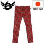 666 ORIGINAL SOP0057bonteji тонкий джинсы сделано в Японии красный tartan проверка 