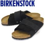 BIRKENSTOCK (ビルケンシュトック) 1022350 Kyoto キョウト ヌバック スエード レザーサンダル BLACK レギュラー幅 BI233