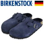 ショッピングビルケン BIRKENSTOCK (ビルケンシュトック) 1030701 BOSTON SHEARLING ボストン シアリング スエードレザーサンダル NEW NAVY ナロー BI488