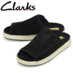 Clarks (クラークス) 26175779 OverleighSlide オーバーレイ スライド Black Suede CL118