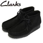 Clarks (クラークス) 26155521 Wallabee Boot ワラビーブーツ レディース レザーブーツ Black Suede CL045