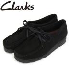 Clarks (クラークス) 26155522 Wallabee ワラビー レディースシューズ Black Suede CL043
