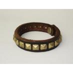 HTC(Hollywood Trading Company)  #LCC10 Pyramid Studs Leather Wrist Band(ピラミッドスタッズレザーリストバンド)ブラック
