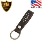 HTC(Hollywood Trading Company) SD Key Holder #B Stone キーホルダー ブラックレザーxシルバースタッズxブラックストーン