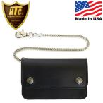 HTC(Hollywood Trading Company) T-2 Wallet #Biker Wallet W/Chain ミディアムウォレット ブラックレザー