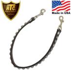 HTC(Hollywood Trading Company) Wallet Cord #202 All Umbrella 0.5インチ ウォレットチェーン ブラックレザーxシルバースタッズ
