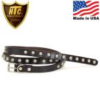 ショッピングスタッズ HTC(Hollywood Trading Company) #All Umbrella 5/8インチ ベルト ブラックレザーxシルバースタッズ