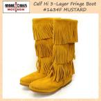 ショッピングMINNETONKA sale セール MINNETONKA(ミネトンカ)Calf Hi 3-Layer Fringe Boot(カーフハイ3レイヤーフリンジブーツ)#1634F MUSTARD レディース MT085