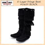sale セール MINNETONKA(ミネトンカ)5-Layer Fringe Boot(5レイヤーフリンジブーツ)#1659 BLACK レディース MT058