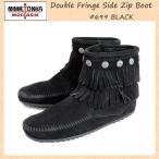 sale セール MINNETONKA(ミネトンカ)Double Fringe Side Zip Boot(ダブルフリンジ サイドジップブーツ)#699 BLACK レディース MT017