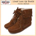 sale セール MINNETONKA(ミネトンカ)Lined Lace Up Bootie(ラインドレースアップブーティ)#8532 BROWN レディース MT091