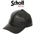 ショッピング09-10 Schott (ショット) 2974003 3129154 LEATHER B.B CAP レザー キャップ 09(10) BLACK フリーサイズ