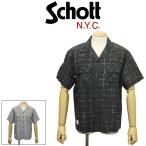 Schott (ショット) 3123015 KASURI PLAID S/S SHIRT カスリ柄 格子縞 ショートスリーブシャツ 全2色