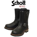 ショッピングschott Schott (ショット) S23001 Engineer Boots エンジニア レザーブーツ BLACK SCT001