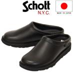Schott (ショット) S23004 Leather Clog クロッグ サンダル レザーシューズ ALL BLACK 日本製 SCT027