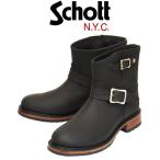 Schott (ショット) OSC S25503 Charger Boots チャージャー ショート エンジニア レザーブーツ Black SCT020
