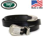 TORY LEATHER(トリーレザー) TRL1003091 3-Piece Silver Buckle Belts 3ピースシルバーバックルベルト BLACKxNICKEL TRL009