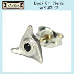 正規取扱 VASSER（バッサー） Knock Off Pierce w/BLACK CZ(ノックオフピアスw/ブラックジルコニア)