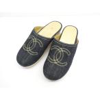 CHANEL シャネル デニム サボサンダル size:34 約22cm 靴 サンダル △WP2687