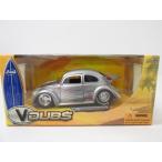 《ミニカー》Jada VDUBS 1/24 1959 BOLKSWAGEN BEETLE ワーゲン ビートル シルバー【中古】