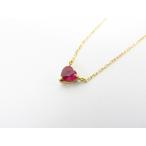 ショッピングルビー K18 金 ゴールド ネックレス 約0.6g 約40cm ルビー 0.26ct ▼AC25701
