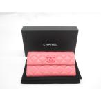 CHANEL シャネル ココマーク ロング フラップウォレット ピンク レディース 財布 ∠UP3733