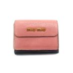 miumiu ミュウミュウ 三つ折り レザー ミニ財布 ∠UP5191