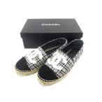 CHANEL シャネル G34546 ココマーク エスパドリーユ ツイード SIZE:39 靴 ∠UP5328