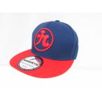 マルキューフラットバイザーキャップ ネイビー/レッド 美品 サイズフリー 57〜60cm MARUKYU フィッシング 釣り 中古品◆070073