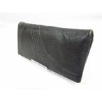 ショッピングスカル Roen ロエン スカルレザーウォレット 長財布 ブラック 黒 中古品★140939