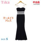 [ б/у ]0 немедленная уплата 0 Tika русалка платье Monotone S размер гонки белый черный тугой сорочка kyaba платье * обычный 1~2 предприятие дней в течение отправка *