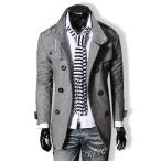 Pコート ピーコート メンズ 大きいサイズ アウター 秋 冬 春 ビジネス フォーマル 黒 グレー