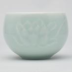 蓮花茶碗（青磁・弟粉）75ml（満水120ml）｜中国茶器 天香茶行
