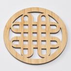 中国茶器 鏤空竹茶托（結）