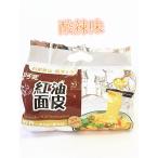 白家 阿寛 紅油面皮 【 酸辣味 】 鋪盖面  スーラー麺 激安挑戰  中華 インスタントラーメン  酸辣味 方便面皮 420g  4食