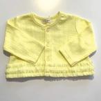 kid's zoo ( Kids Zoo ) кромка оборка кардиган перо тканый tops желтый 80cm