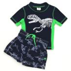 ショッピングカーターズ カーターズ Carter's キッズラッシュガード水着 Tシャツ半袖タイプスイムウェア・スイムパンツ 上下セット ネイビー恐竜