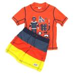 カーターズ Carter's キッズラッシュガード水着 Tシャツ半袖タイプスイムウェア・スイムパンツ 上下セット オレンジ SucubaDude