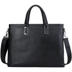 TIDING 送料無料 ブリーフケース メンズ 本革 ビジネスバッグ A4 14PC 撥水 バッファローレザー 水牛革 2WAY 黒 ネイビー 2色 プレゼント