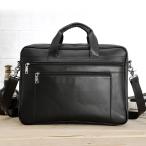 TIDING 送料無料 ブリーフケース メンズ 本革2WAY ビジネスバック ショルダーバッグ 大容量 牛革 ナッパレザー PC iPad対応 A4 B4 通勤 出張 鞄 ブラック