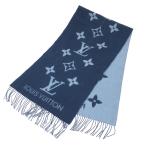 ショッピングLOUIS LOUIS VUITTON ルイヴィトン エシャルプ・レイキャビック ストール  M77374 ネイビー カシミヤ100% アインコン ユニセックス マフラー