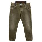 DOLCE&GABBANA ドルチェ&ガッバーナ ダメージ加工 デニム パンツ  サイズ:48 G4A7LX ベージュ  メンズ ロゴパッチ ボトムス