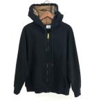 ショッピングBURBERRY BURBERRY LONDON バーバリーロンドン ノバチェック ジップアップ パーカー  サイズ:XL  ブラック  メンズ  トップス