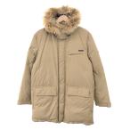 ショッピングBURBERRY BURBERRY バーバリーブラックレーベル  ダウンジャケット  サイズ:L  ベージュ  メンズ 裏地ノバチェック柄 ファー付き アウター