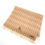 BURBERRY Burberry покрывало Brown шерсть 100% проверка бахрома Logo вышивка женский запад река промышленность покрывало на колени предметы первой необходимости 