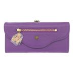 ANNA SUI アナスイ 二つ折り長財布 財布 新品同様   パープル 牛革 バタフライ/口金 レディース ウォレット