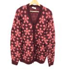 Sneakersnstuff スニーカーズエンスタッフ 花柄 モヘア ニット 良好 サイズ:L  レッド  メンズ  トップス