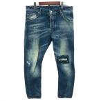 ショッピングディースクエアード Dsquared2 ディースクエアード デニムパンツ  サイズ:48 リペア加工 S74LA0591   ブルー メンズ