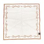 CELINE Celine хлопок носовой платок не использовался товар Macadam белый × Brown женский 